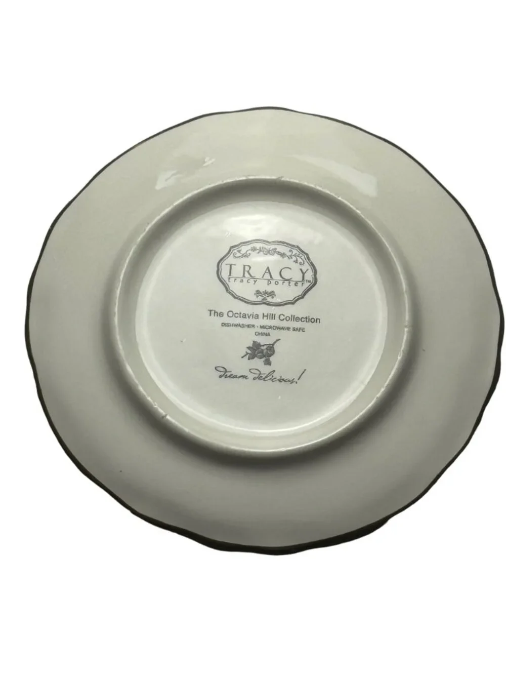 Tracy Porter Octavia Hill Collection Dinner Plate Hand-Painted Floral